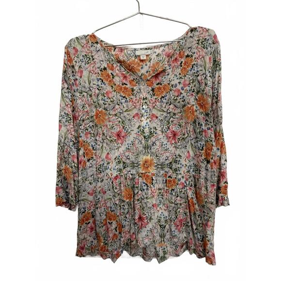 J. Jill Tops - J. Jill floral tunic top size Medium